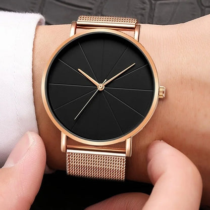 Minimalist Men's Fashion Watches Simple Men Business Ultra Thin Stainless Steel Mesh Belt Quartz Watch relogio masculino