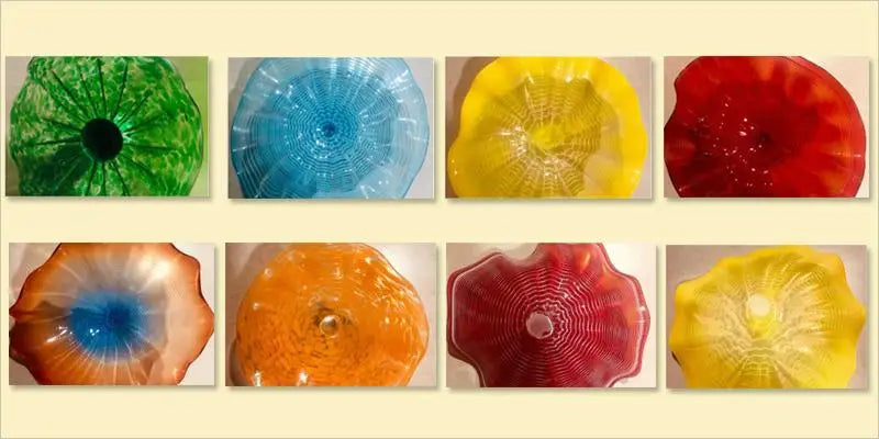 Wholesale Modern Art Glass Decoration Pieces Hand Blown Murano Art Glass Wall Decoration Plates