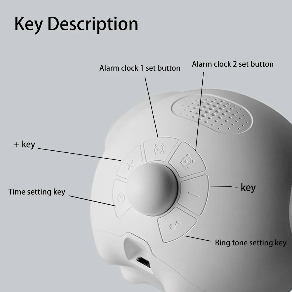 Night Light Cute Expression Alarm Clock Child Alarm Clock Voice Controlled Light Multifunctional For Home Thermometer