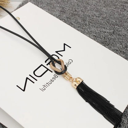 New Arrival Female Pendant Necklace Tassel Long Winter Sweater Chain Necklace for Women Necklaces Wholesale Sales Collar