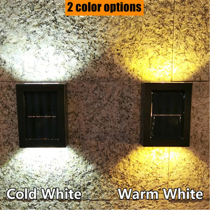 Solar Lamp Outdoor LED Lights Up and Down Luminescent Wall Lamp Waterproof Wall Decor Lamps Balcony Yard Street Gardening Light