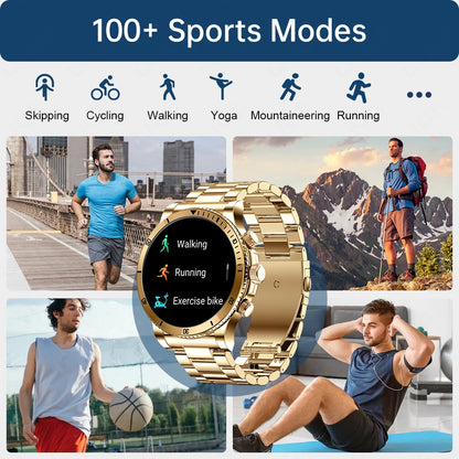 LIGE AI Voice Control Smart Watch Men Outdoor Sport Fitness Bracelet Bluetooth Call Heart Rate Blood Pressure Tracker Smartwatch