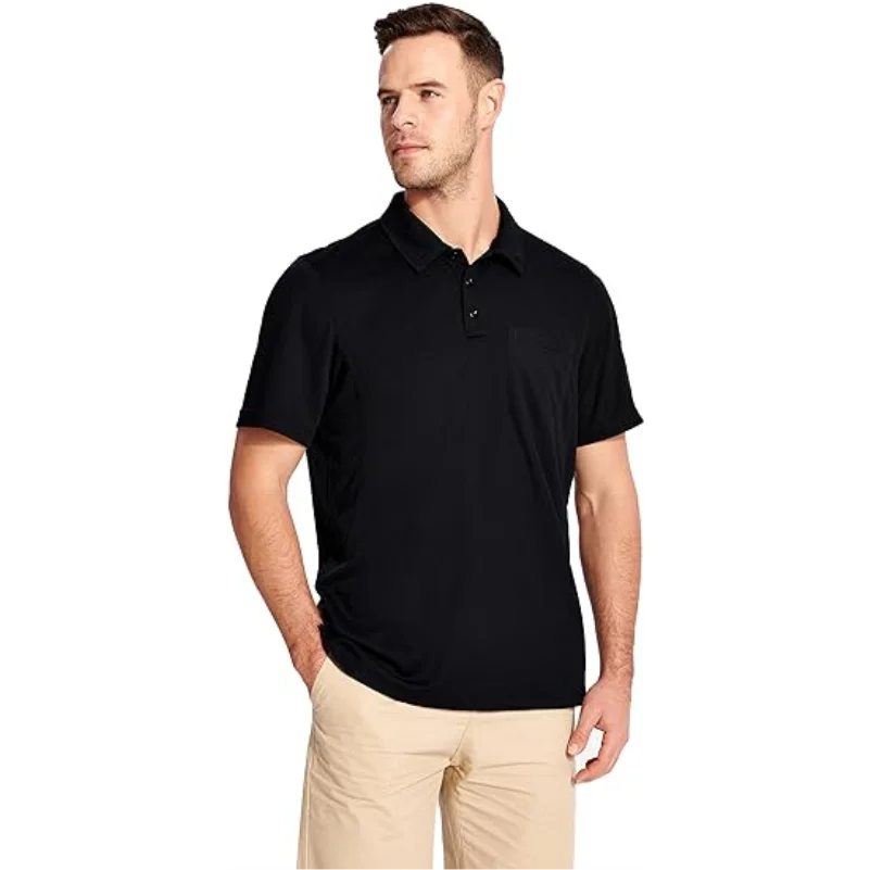 Summer Shirt New Fashionable Men's Cool And Breathable Short Sleeved Polo Shirt Top Casual Company Group Clothing Large Size