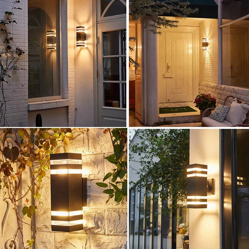 LED Outdoor Wall Light for Garden Yard AC85-265 Exterior Wall Lamps IP65 Waterproof Porch Lamp Interior Home Decor Wall Lighting