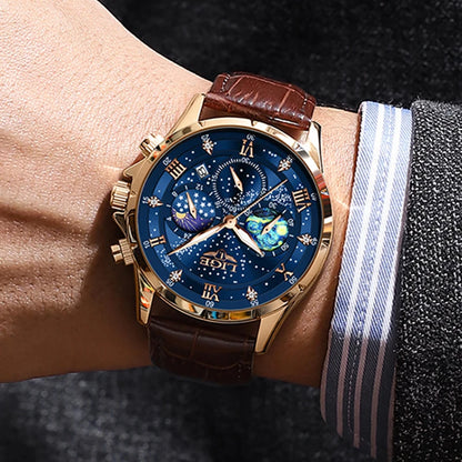 New LIGE Watches Mens Top Brand Luxury Casual Leather Quartz Men's Watch Business Clock Male Sports Waterproof Date Chronograph