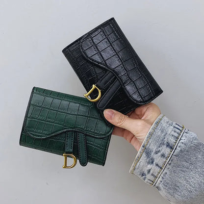 Women's Wallet Short 2023 New Korean Style D Letter Buckle Coins Purses Wallet Card Bag Key Wallet Luxury carteras para mujeres