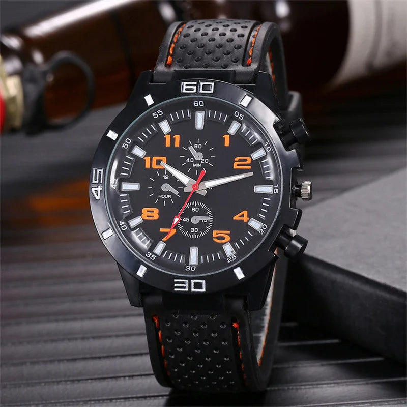 Famous Brand Quartz Men Watches Luxury Male Clock Sport Mens Watch Fashion Silicone Strap Student Wristwatches Wholesale