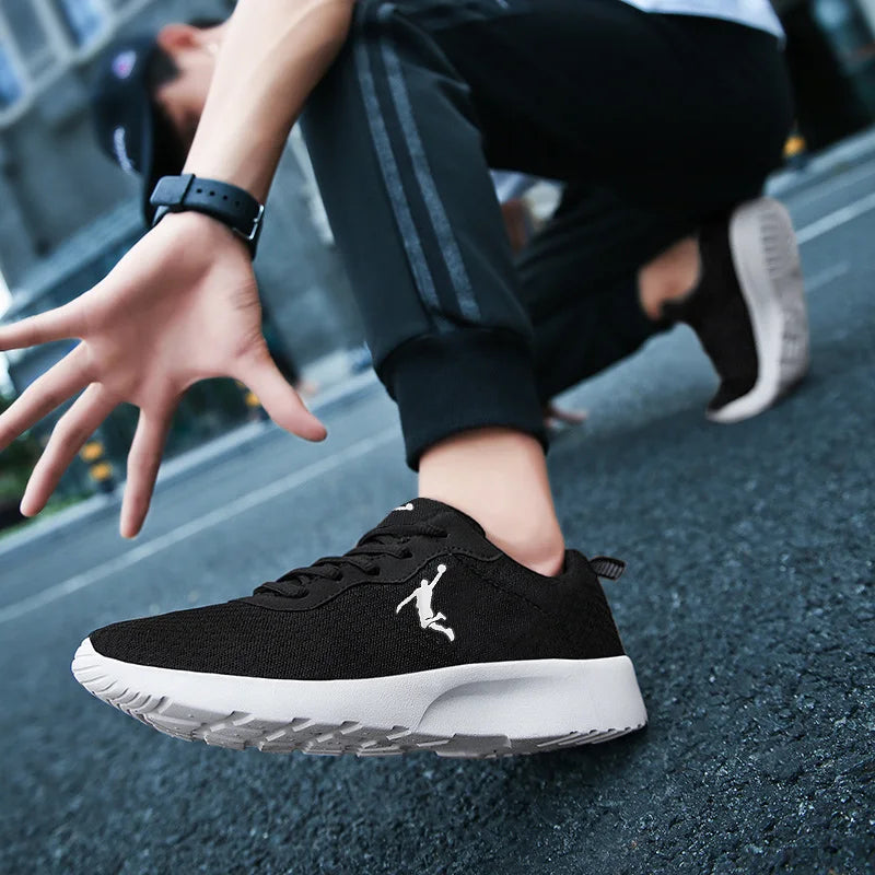 Hot Sale Cheap Men's Running Sneakers Free Shipping Mesh Breathable Sneakers Men Lightweight Black Sports Shoes Trainers for Men