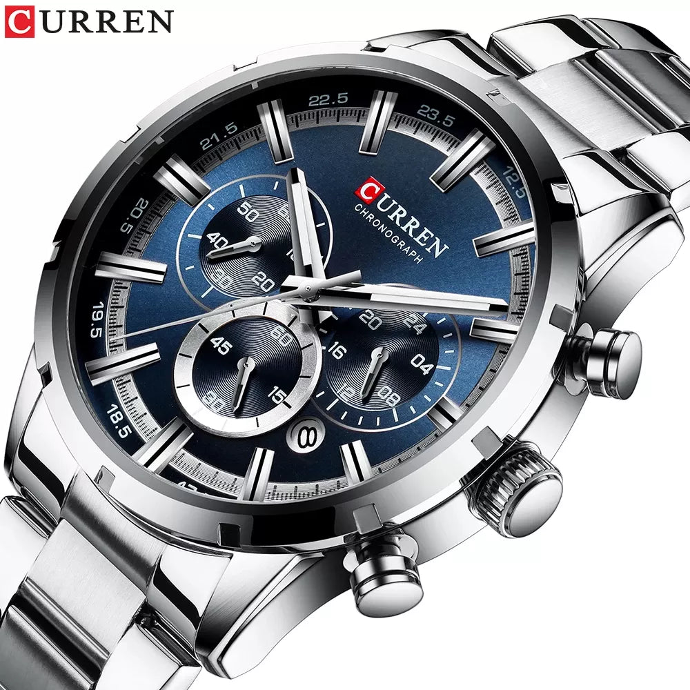 Relogio Masculino CURREN Hot Fashion Mens Watches Top Brand Luxury Wrist Watch Quartz Clock Watch Men Waterproof Chronograph