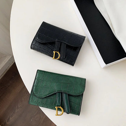 Women's Wallet Short 2023 New Korean Style D Letter Buckle Coins Purses Wallet Card Bag Key Wallet Luxury carteras para mujeres