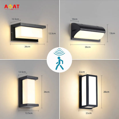 LED outdoor lights waterproof IP65 Motion Sensor light led outdoor wall light outdoor lighting AC85-265V outdoor wall lamp