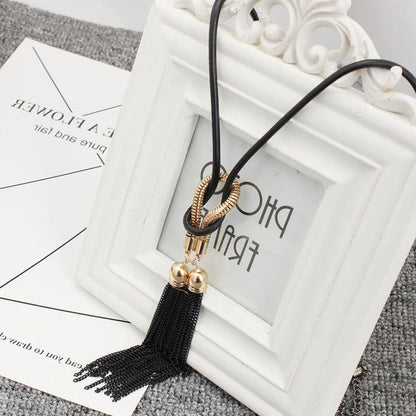 New Arrival Female Pendant Necklace Tassel Long Winter Sweater Chain Necklace for Women Necklaces Wholesale Sales Collar